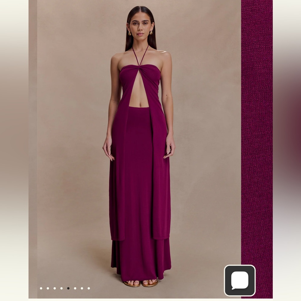 NWT Meshki MartienaKnit Maxi Skirt - Plum XL